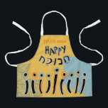 Tablier Hanouka Joyeuses Bougies Dansantes<br><div class="desc">Tabliers de bougies de danse joyeuses de Hanukkah.</div>