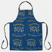 Tablier Hanoukka Bleu Petit Moyen Grand Tout Âge Apron (Recto)