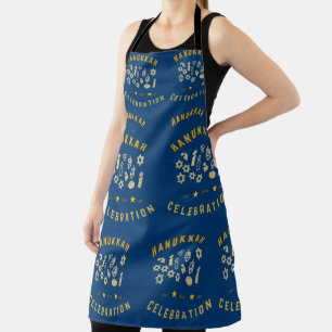 Tablier Hanoukka Bleu Petit Moyen Grand Tout Âge Apron