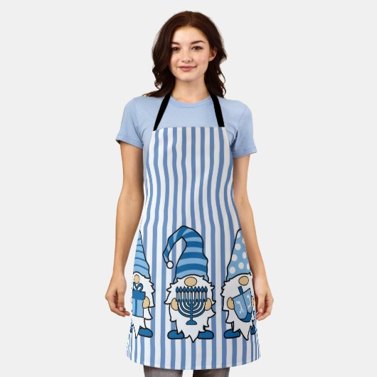 Tablier Hanoukka Gnomes Trio Apron (Porté)