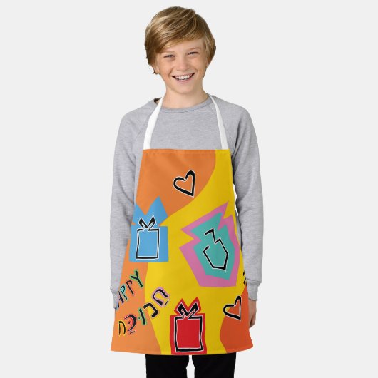 Tablier Hanoukka Happy Bright Art (Porté)