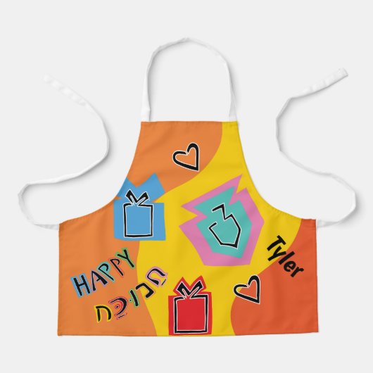 Tablier Hanoukka Happy Bright Art (Recto)