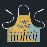 Tablier Hanoukka Happy Dancing Candles<br><div class="desc">Hanoukka Happy Dancing Candles Apron. Personnalisez en supprimant du texte et en ajoutant le vôtre. Utilisez votre style de police, votre couleur et votre taille préférés. Assurez-vous de choisir la taille et la couleur de la sangle. Tous les éléments de conception peuvent être transférés à d'autres produits Zazzle et édités....</div>