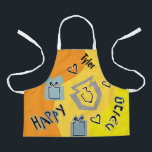 Tablier Hanoukka Happy Glitzy Art<br><div class="desc">Hanoukka Happy Glitzy Art Apron. Personnalisez en supprimant du texte et en ajoutant le vôtre. Utilisez votre style de police, votre couleur et votre taille préférés. Assurez-vous de choisir la taille et la couleur de la sangle. Tous les éléments de conception peuvent être transférés à d'autres produits Zazzle et édités....</div>