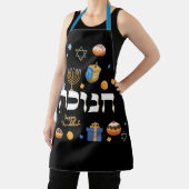 Tablier Hanoukka Menorah Dreidel personnalisé (Insitu)