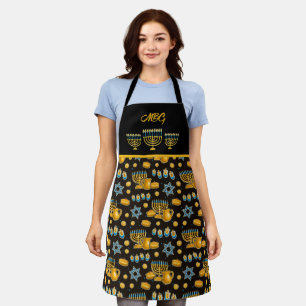 Tablier Hanoukka Minorah Apron sophistiqué