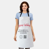 Tablier Happest holiday ajouter business logo nom q r code (Porté)