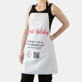 Tablier Happest holiday ajouter business logo nom q r code (Insitu)
