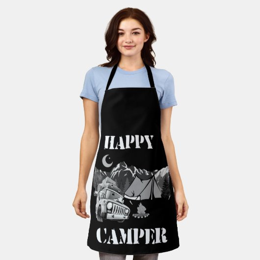 Tablier Happy Camper Funny Camping (Porté)