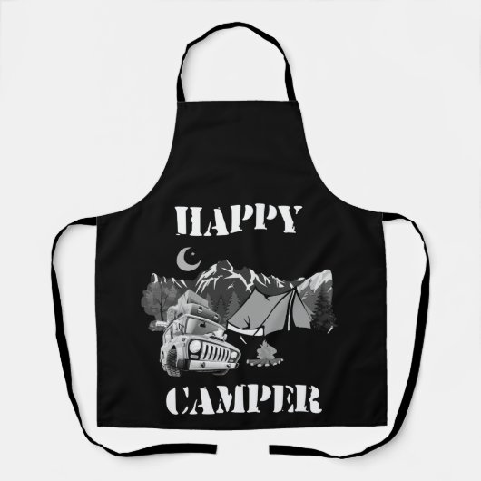 Tablier Happy Camper Funny Camping (Recto)
