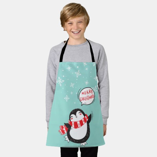 Tablier Happy Cartoon Penguin (Porté)