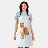 Tablier Happy Cartoon Rough Collie (Porté)