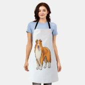 Tablier Happy Cartoon Rough Collie (Porté)