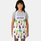 Tablier Happy Cartoon Vegetables Personalised (Insitu)