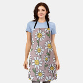 Tablier Happy Daisies Pattern - Cute Floral Design (Porté)
