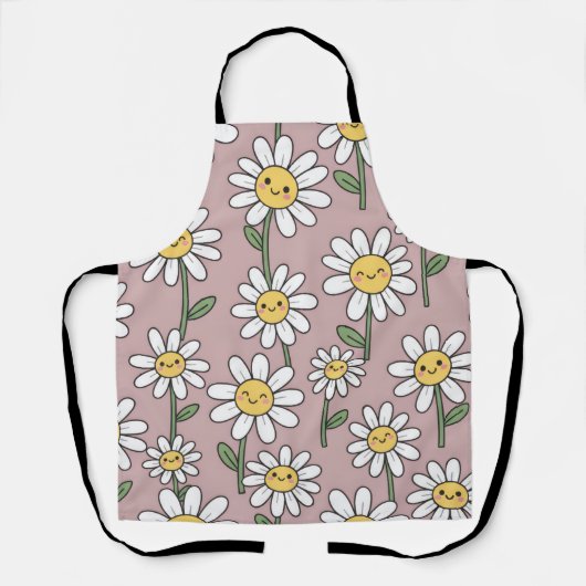 Tablier Happy Daisies Pattern - Cute Floral Design (Recto)