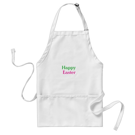 Tablier Happy easter boho vert rose enfants ajouter nom ti (Devant)