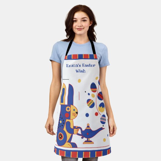 Tablier Happy Easter Cute Personalized add your text (Porté)