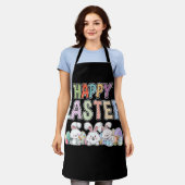 Tablier Happy Easter Day Cute Bunny With Eggs Easter (Porté)