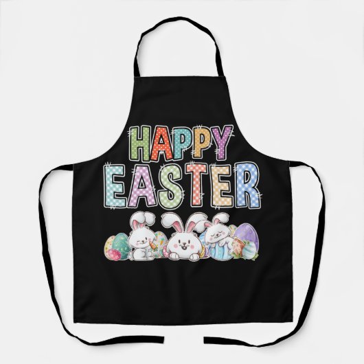 Tablier Happy Easter Day Cute Bunny With Eggs Easter (Recto)