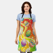 Tablier Happy Easter Eggs Festive Pattern (Porté)