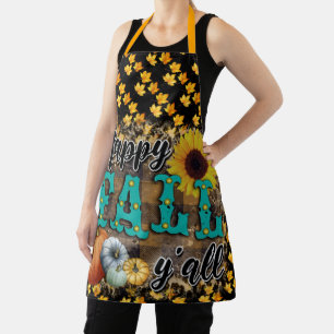 Tablier Happy Fall Citrouille Flower Elegant