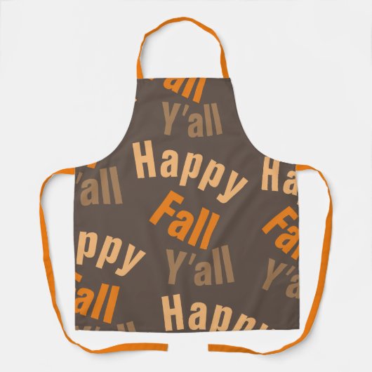 Tablier Happy Fall Y’all Southern Automne Salutation (Recto)