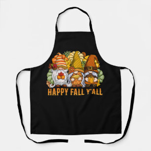 Tablier Happy Fall Y'all Automne Gnomes Citrouille Spice F