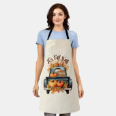 Tablier Happy Fall Y'all - Camion rustique avec Citrouille (Porté)