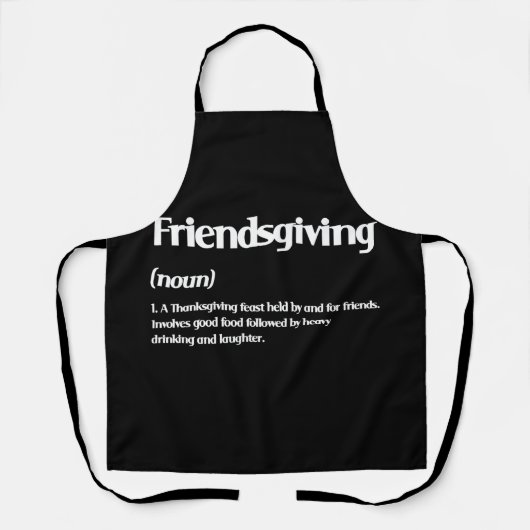 Tablier Happy Friendsgiving Définition Thanksgiving (Recto)