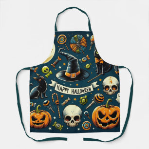 Tablier Happy Halloween amusant et Éffrayant