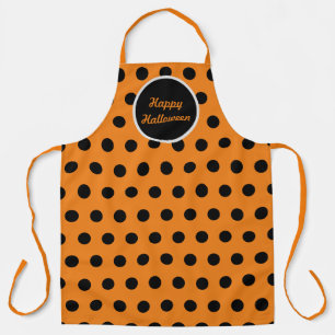 Tablier Happy Halloween Apron (orange et noir)