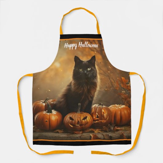 Tablier Happy Halloween Black Cat Collection (Recto)