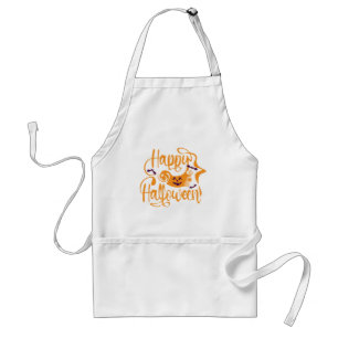Tablier Happy Halloween chauves-souris Jack-o'-lantern
