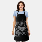 Tablier Happy Halloween chauves-souris Jack-o'-lantern (Porté)