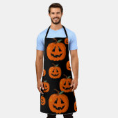 Tablier Happy Halloween Jack-o'-lantern Illustration Art (Porté)