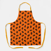 Tablier Happy Halloween Tendance crâne orange (Recto)