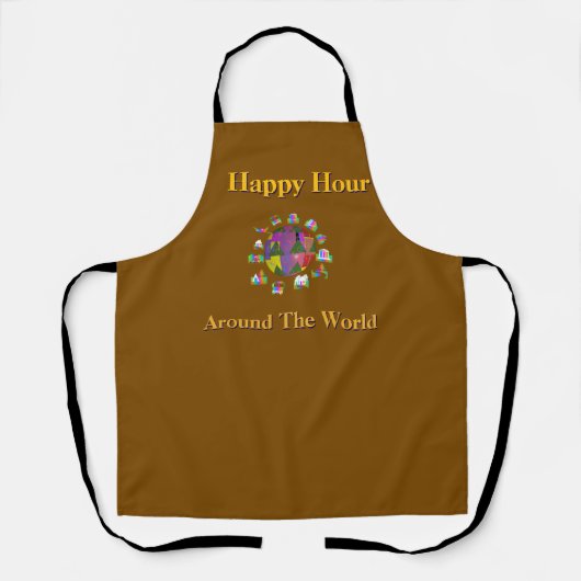 Tablier Happy Hour Around The World Brun (Recto)