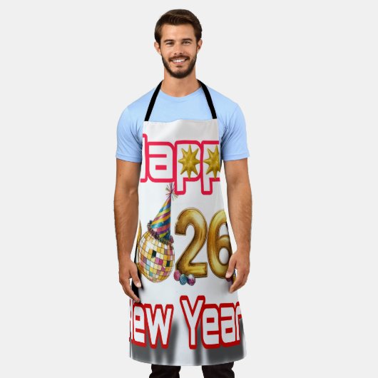 Tablier Happy New year (Porté)