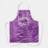 Tablier Happy Place Hawaiian Palms Tropical en Violet (Recto)