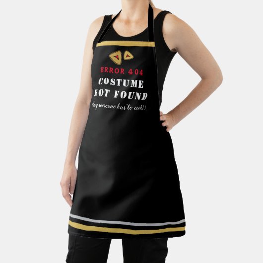 Tablier HAPPY PURIM Funny Costume ERROR 404 Custom Apron (Insitu)