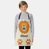Tablier Happy Roaring Lion Face - mignon animal Safari (Porté)
