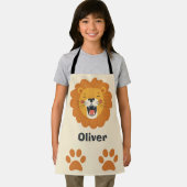 Tablier Happy Roaring Lion Face - mignon animal Safari (Insitu)