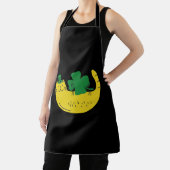 Tablier Happy St Cattys Day Catricks Funny Leprechaun Cat (Insitu)