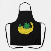 Tablier Happy St Cattys Day Catricks Funny Leprechaun Cat (Recto)