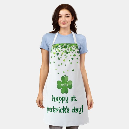 Tablier Happy St. Patrick’s Day – Classic Irish Celebratio (Porté)