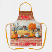 Tablier Happy Thanksgiving Modern Beautiful Fall (Recto)