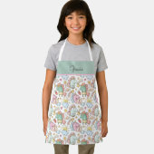 Tablier Happy Unicorns Motif avec nom (Insitu)