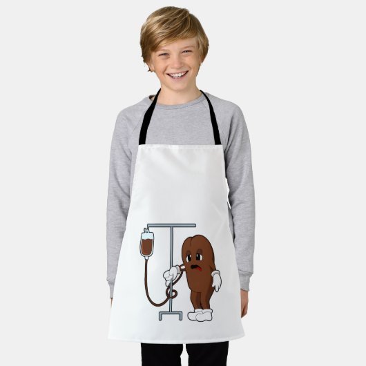 Tablier Haricot de café avec pot de café (Porté)