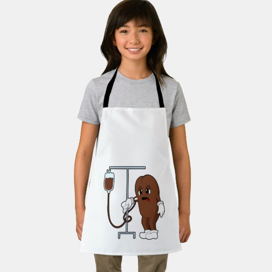 Tablier Haricot de café avec pot de café (Insitu)